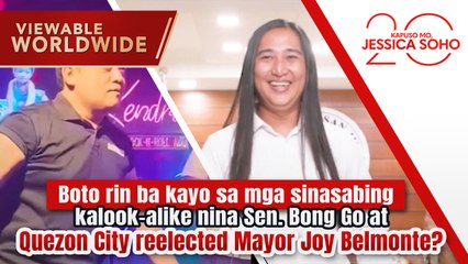 Boto ba kayo sa mga kalook-alike nina Sen. Bong Go at Mayor Joy Belmonte? | Kapuso Mo, Jessica Soho