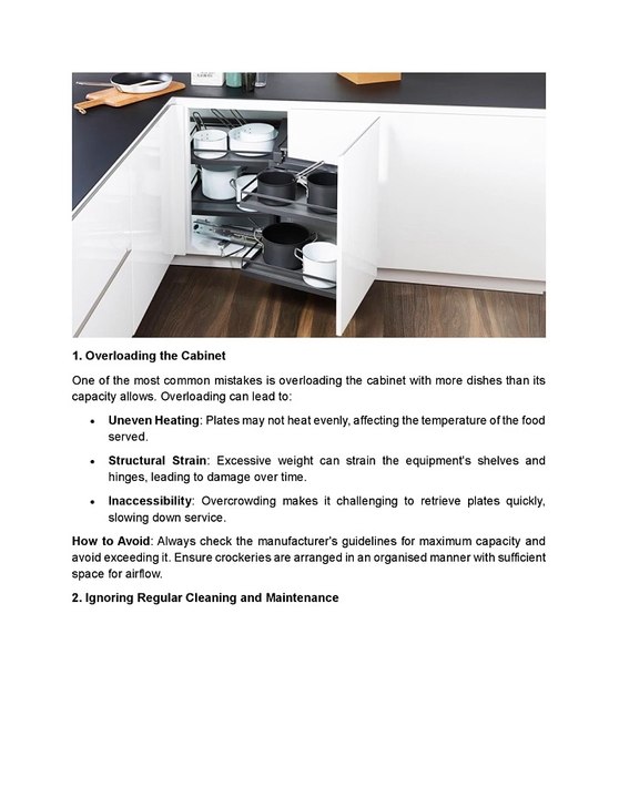 Top Mistakes to Avoid When Using Warming and Plate Cabinets