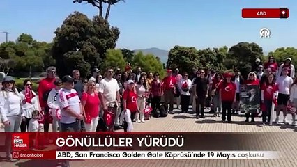 ABD, San Francisco Golden Gate Köprüsü'nde 19 Mayıs coşkusu
