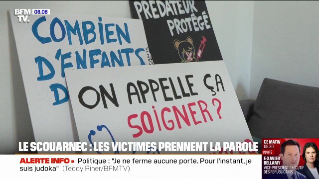 Affaire Le Scouarnec: le collectif des victimes prend la parole sur les marches du tribunal pour dénoncer les défaillances institutionnelles