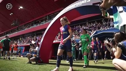 Louzán y Álvarez entregan al Barça el trofeo de campeonas de Liga