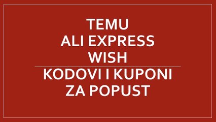 UZMI 10.000 DINARA #TEMU #KUPON (NIKADA NE ISTIČE)