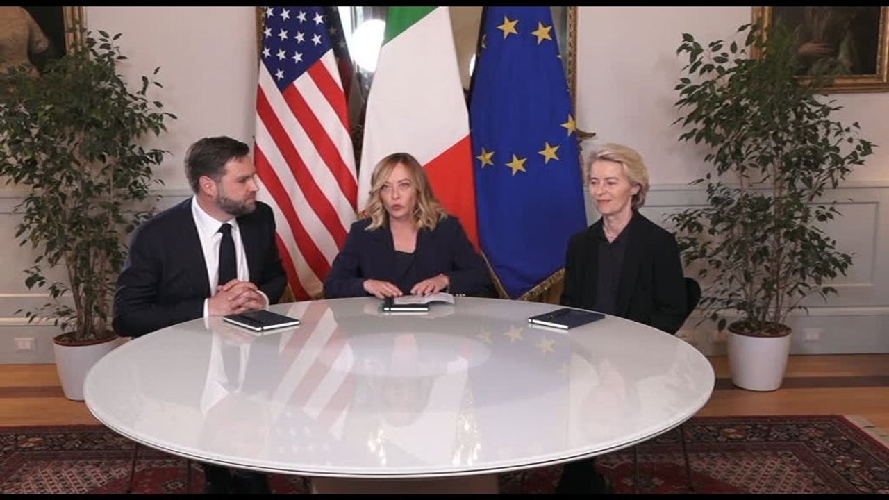 Roma, Meloni riunisce Vance e von der Leyen: "Spero sia nuovo inizio"