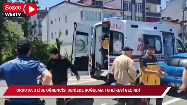 Ordu'da 3 lise öğrencisi denizde boğulma tehlikesi geçirdi