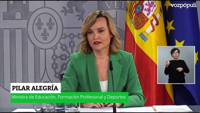 Preguntan a Pilar Alegría por los whatsapp filtrados de Sánchez