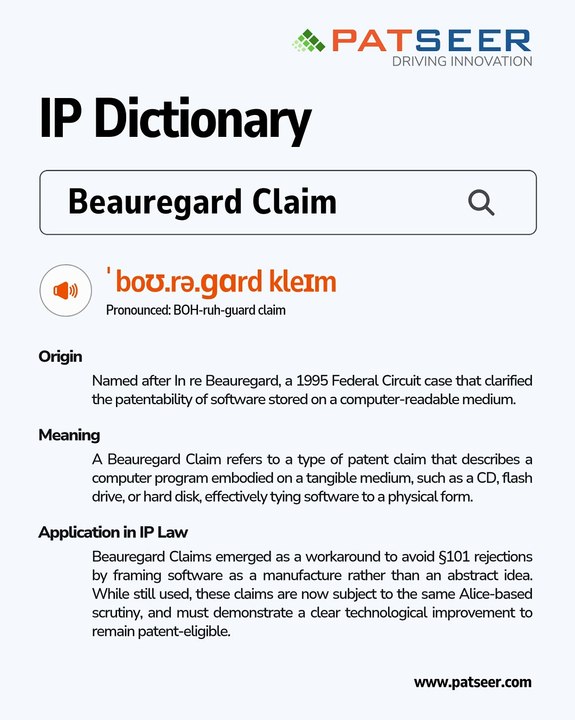 IP Dictionary Beauregard Claim