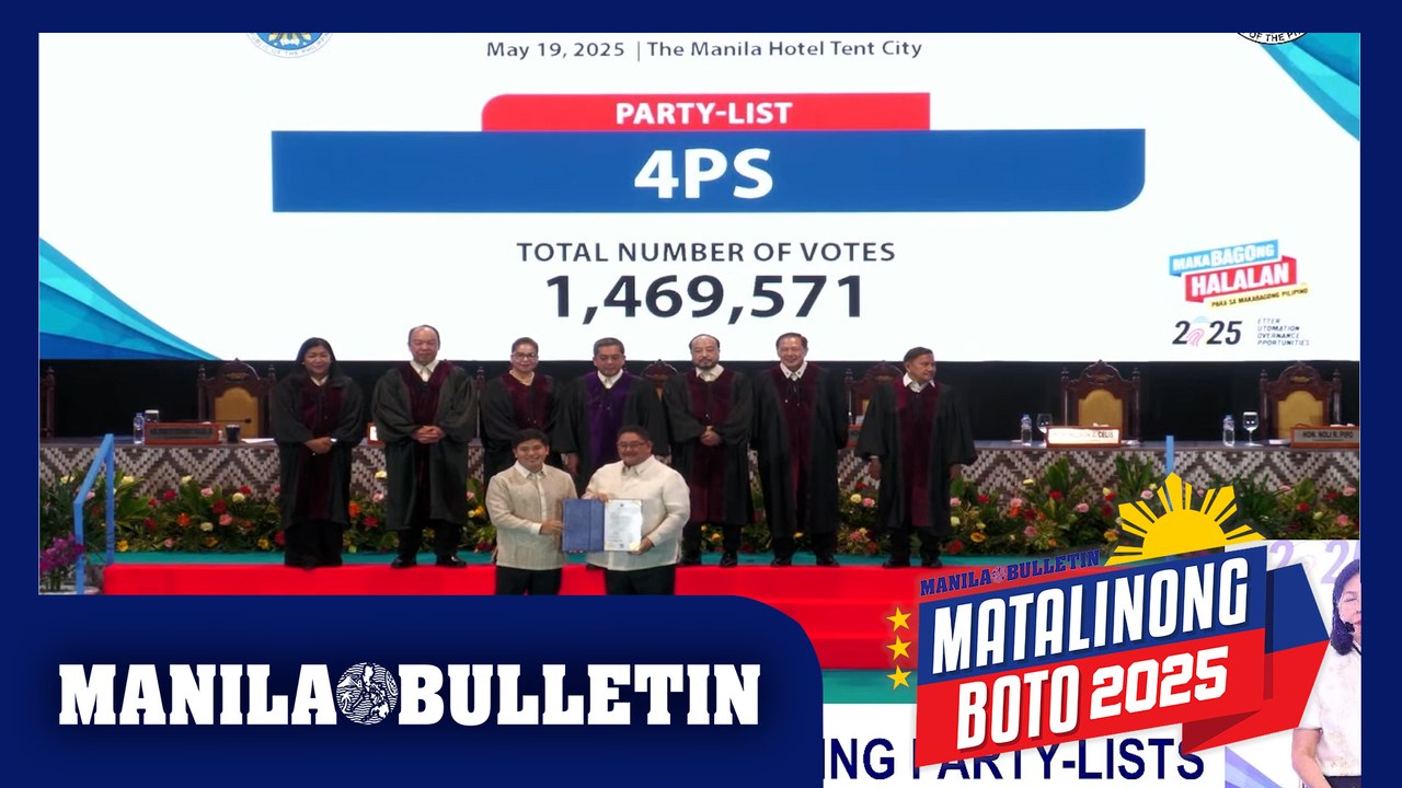 Comelec proclaims 4Ps party-list