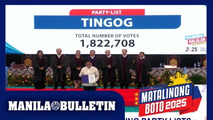 Comelec proclaims Tingog party-list