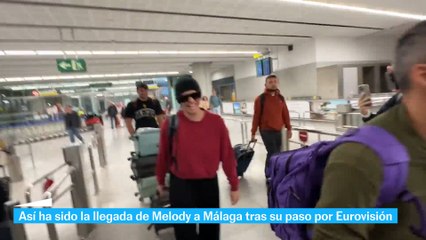 Melody, en su llegada a Málaga: "Se han dicho cosas que no son verdad"