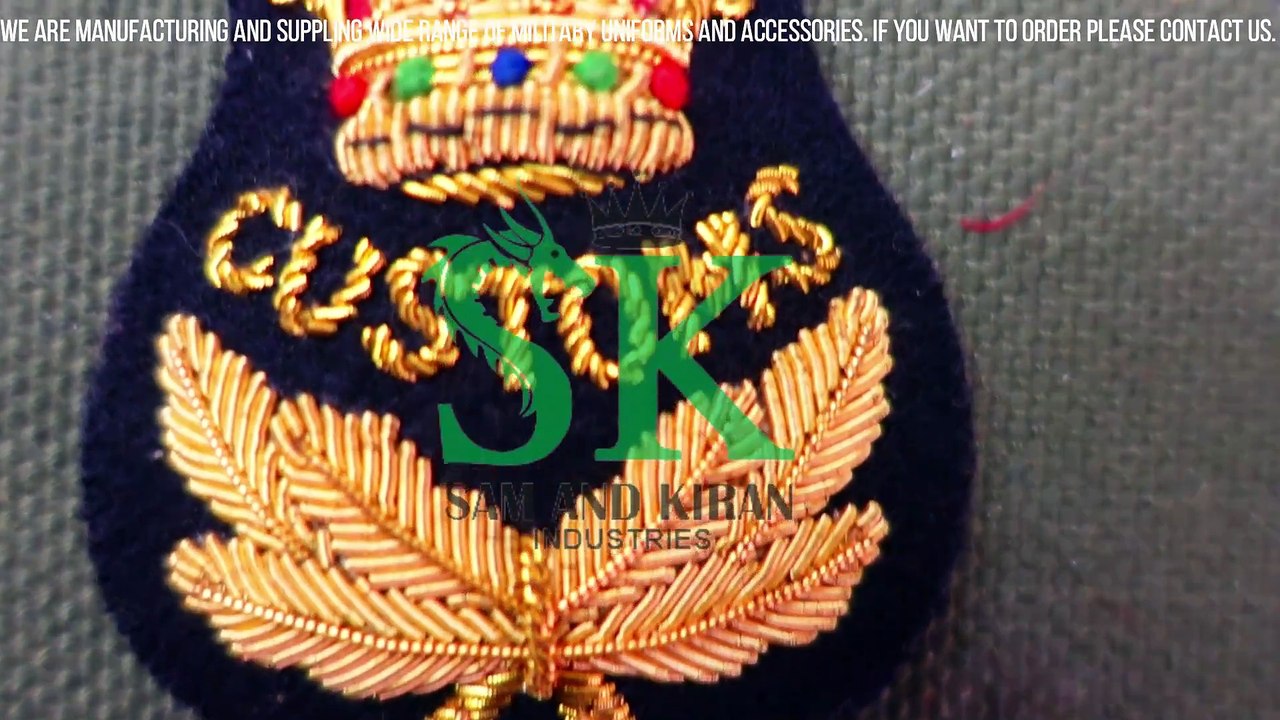 Australian Border Force Badges, Customs Cap Bullion Badge, Hand Embroidered Badge