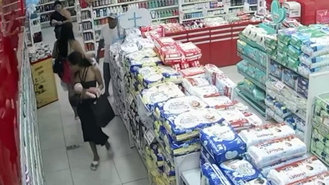 Castanhal: câmeras flagram mulheres furtando produtos de farmácia