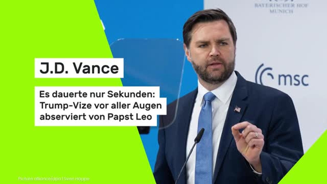 J.D. Vance: Es dauerte nur Sekunden: Trump-Vize vor aller Augen abserviert von Papst Leo