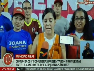Aragua I La candidata del GPP Joana Sánchez recibe las propuestas de los comuneros del mcpio. Ribas
