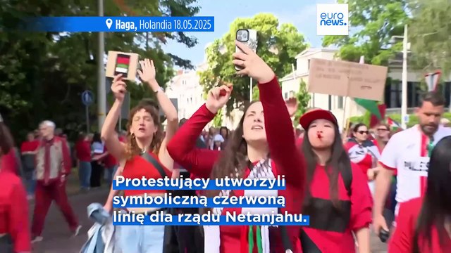 Tysiące na ulicach Hagi, trwają protesty przeciwko wojnie w Gazie