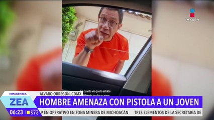 VIDEO: Hombre amenaza con una pistola a un joven en la CDMX