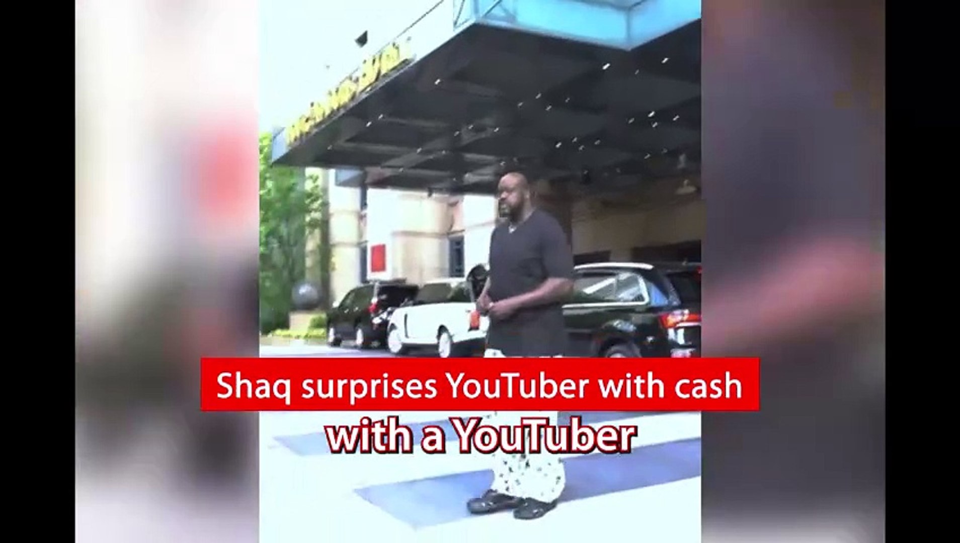 Shaquille O?Neal accidentally drops cash on the street and a YouTuber walks  away winning