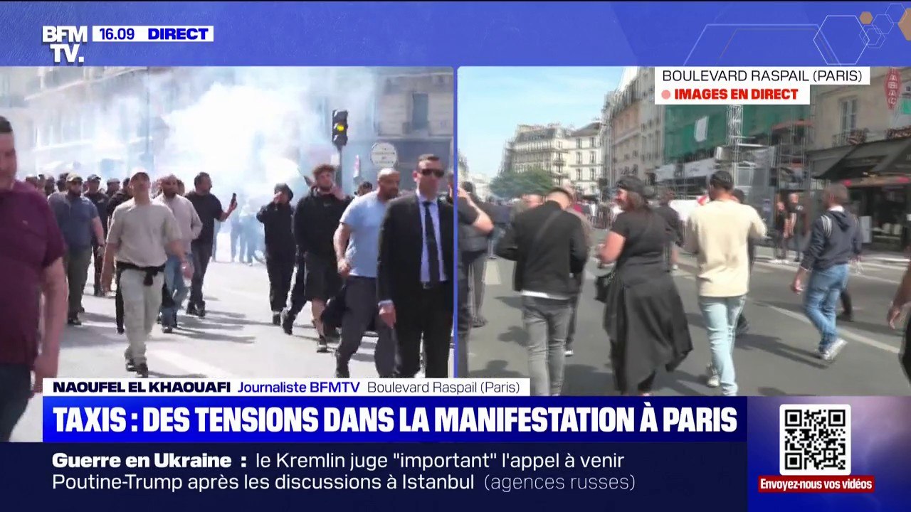 Colère des taxis: les tensions montent dans la manifestation à Paris