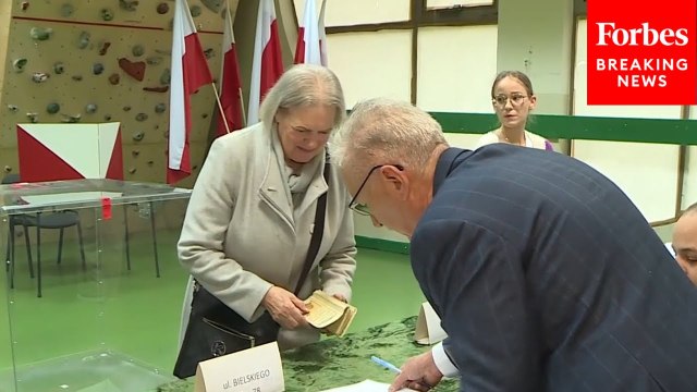 People In Poland Cast Their Ballots As First Round Of Presidential Election Begins