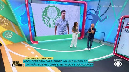 Elia Jr exalta Abel no Palmeiras, mas alerta: “Que não transfira raiva aos jornalistas”
