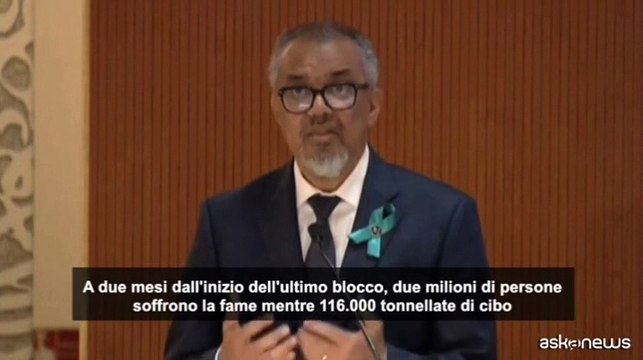 Ghebreyesus (Oms): Due milioni di persone soffrono la fame a Gaza