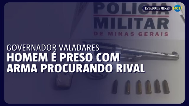 Homem com 84 passagens pela polícia é preso com arma de fogo em Governador Valadares