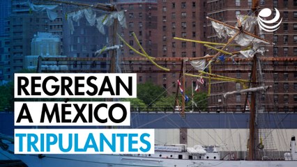 Llegan a México tripulantes del buque escuela que chocó contra puente de Brooklyn