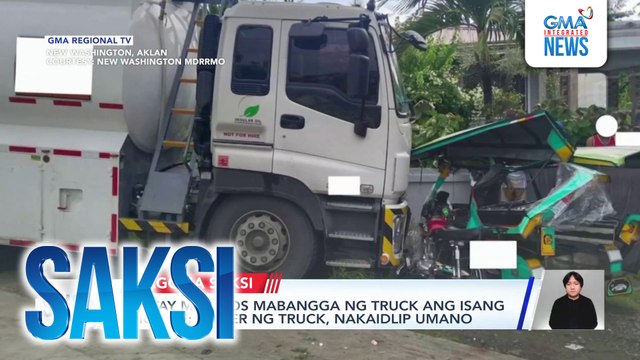 3 patay matapos mabangga ng truck ang isang tricycle; driver ng truck, nakaidlip umano | Saksi