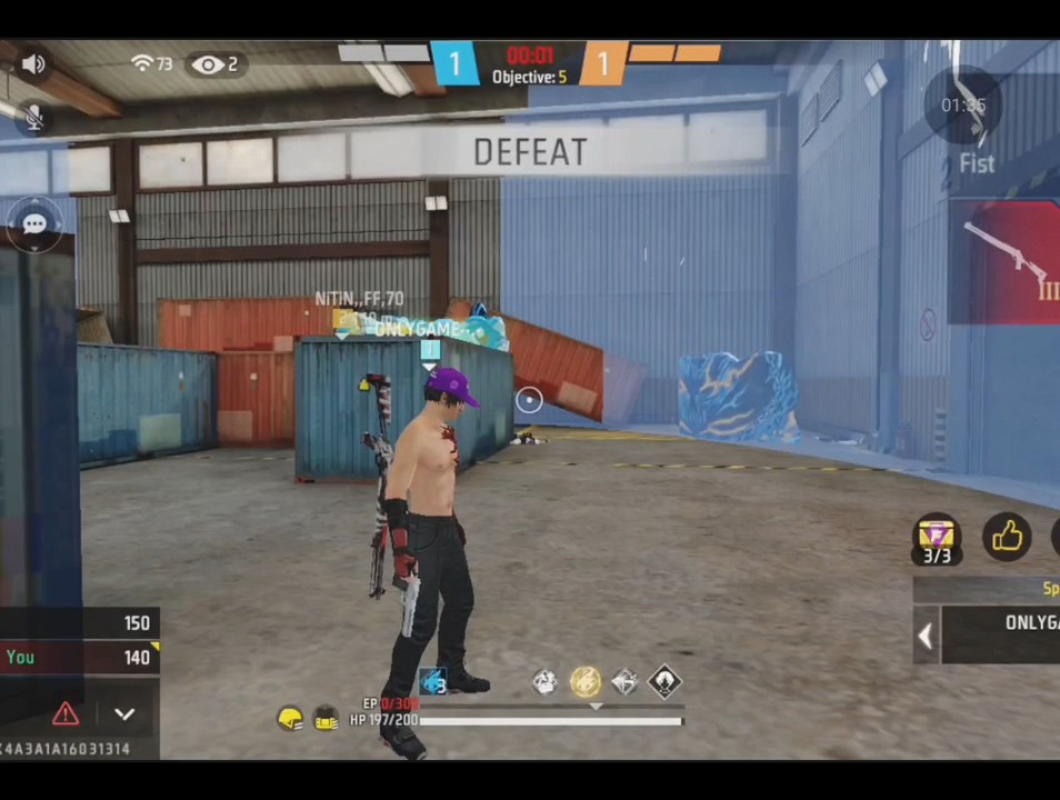 Free Fire AWM gameplay Back