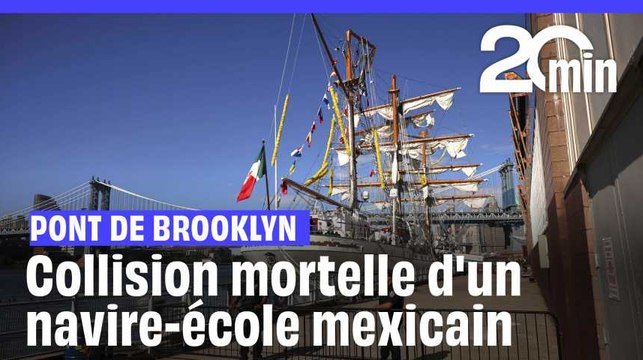 Deux morts après la collision d'un navire-école mexicain et le pont de Brooklyn à New York