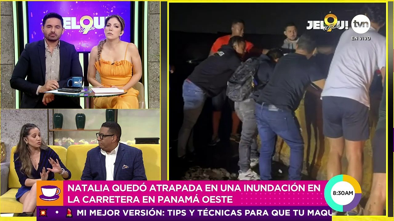 Nathy queda atrapada en inundación por fuertes lluvias