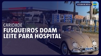 Grupo de fusqueiros de Minas leva 5 mil litros de leite para hospital do câncer