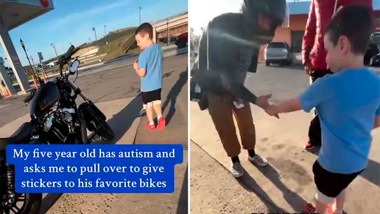 Mutter rührt das Internet, als sie die Leidenschaft ihres autistischen Sohnes für Motorräder teilt