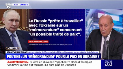 Appel entre Trump et Poutine: pour Jean-Yves Le Drian, ancien ministre de la Défense, "ça fait trois ans" que le président russe "répète la même chose"