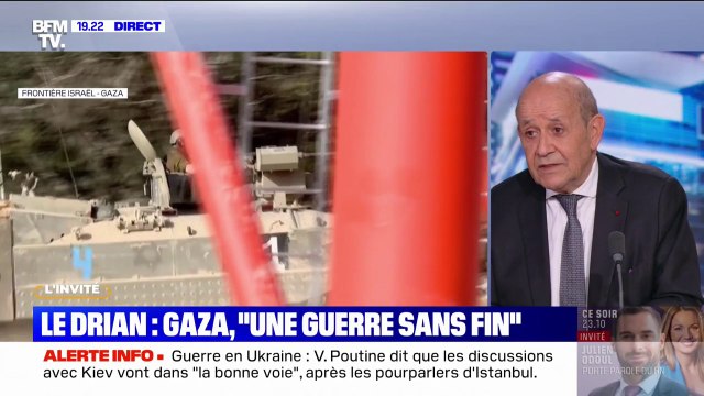 Gaza: pour Jean-Yves Le Drian, ancien ministre de la Défense, Israël prépare des générations de terroristes