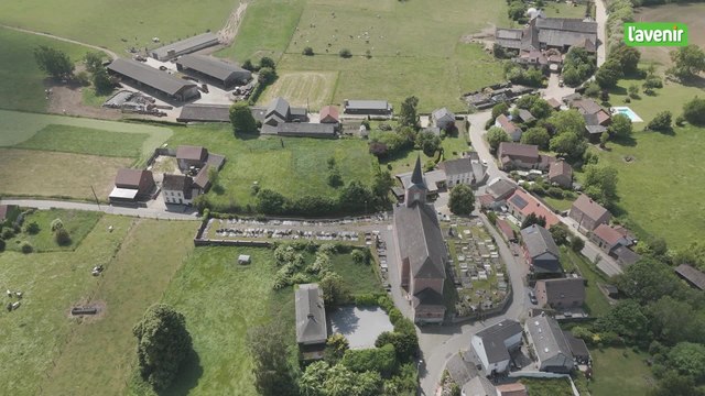 Le Brabant wallon vu du ciel : Lathuy et son église Saint Lambert