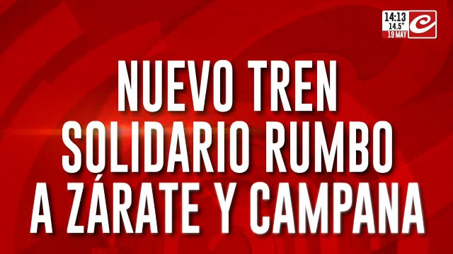 Nuevo tren solidario rumbo a Zárate y Campana: lleva colchones, frazadas, ropa, alimentos y agua