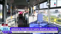 Inauguran la Línea 11 del Trolebús que va de Santa Martha a Chalco
