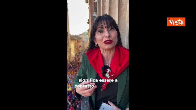 Stefania Proietti (Umbria) a Gubbio per Festa dei Ceri: Evento che rende Regione orgogliosa