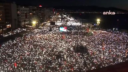 İzmir'de tarihi kalabalık: Milyonlar Gündoğdu'da toplandı