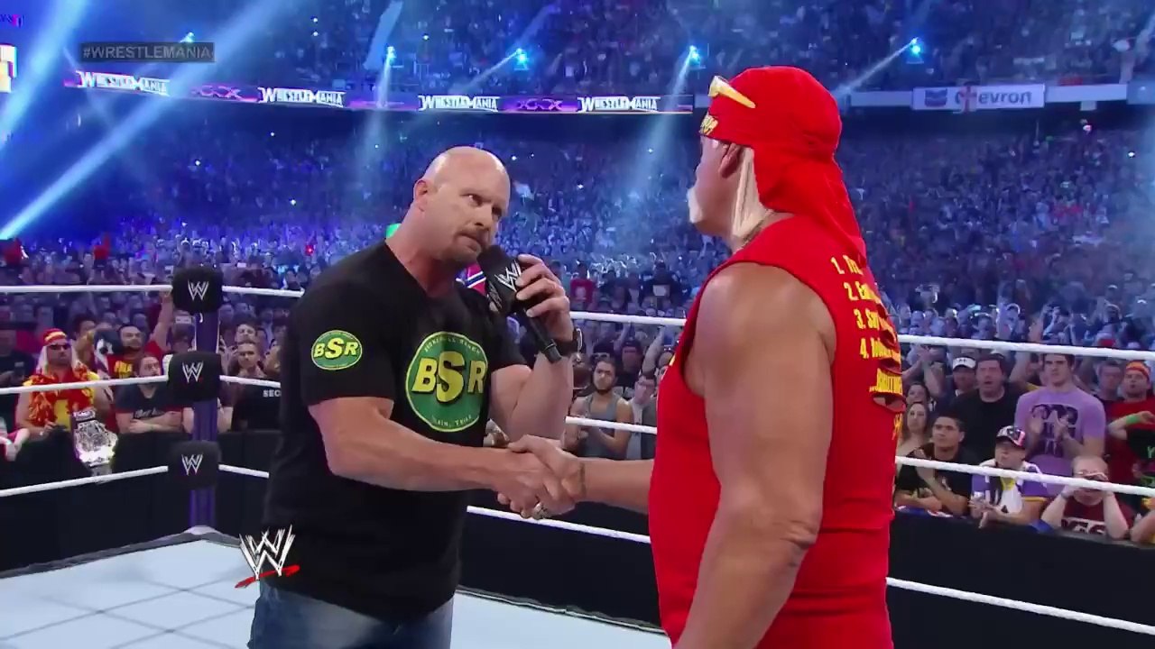 Stone cold Steve Austin and hulk Hogan WWE