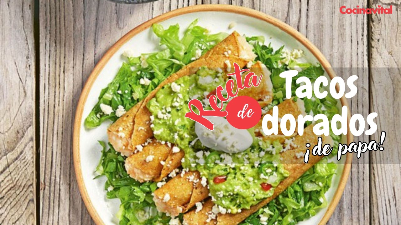 La mejor receta de tacos dorados de papa con salsa verde