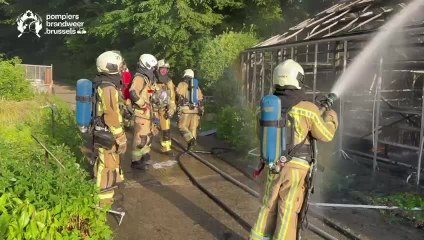 Les images de l’impressionnante intervention des pompiers pour un incendie au parc Josapaht (vidéo)