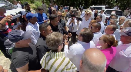 Protestan en Puerto Plata por cierre del teleférico durante acto oficial de puesta en funcionamiento de un radar