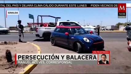 En Culiacán Sinaloa, se registra una balacera tras una persecución