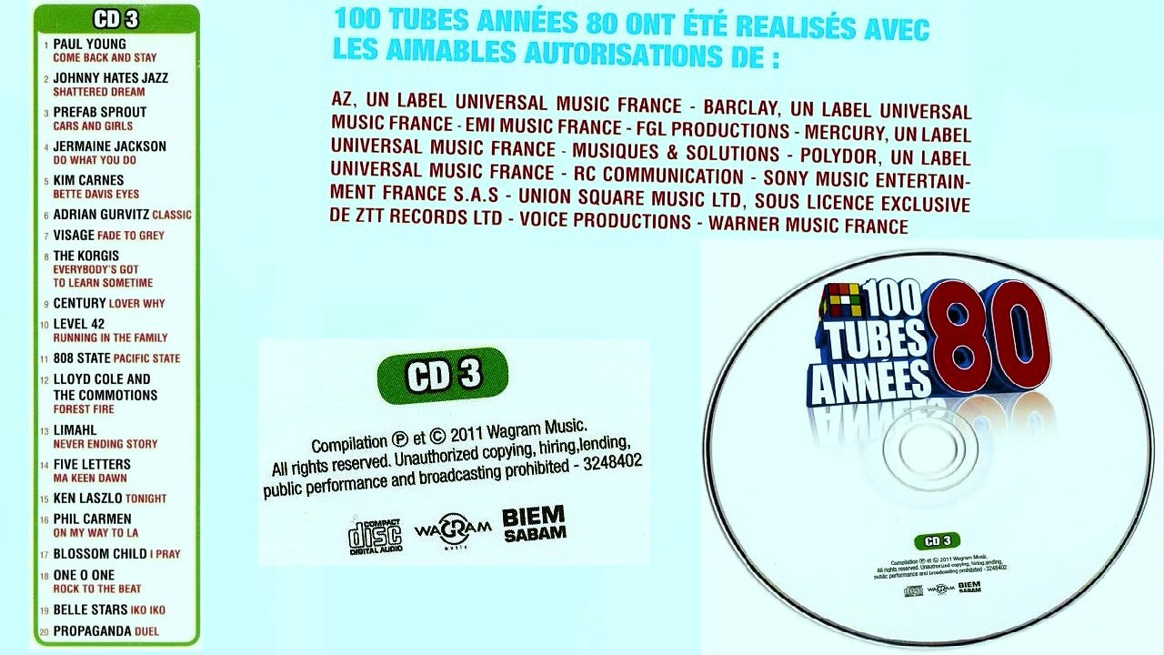 100 TUBES – ANNEES 80 — CD 3