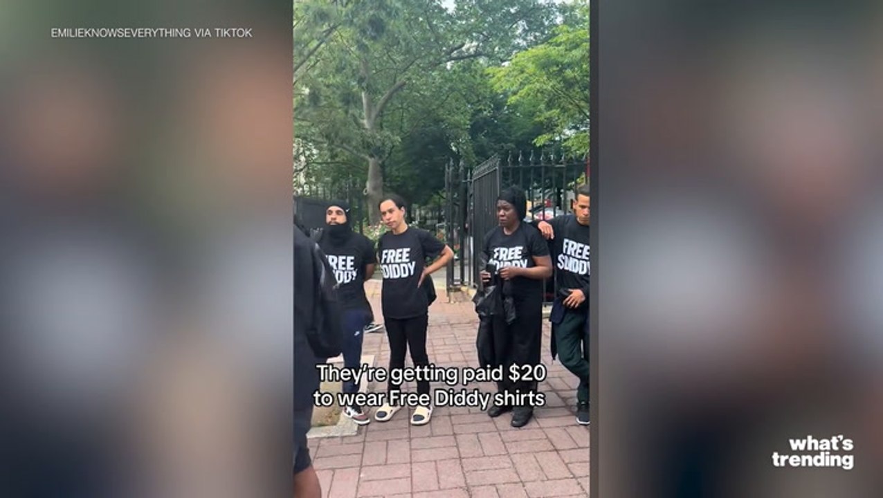 Viral Video Alleges People Are Getting Paid To Wear ‘Free Diddy’ Shirts Outside Courthouse