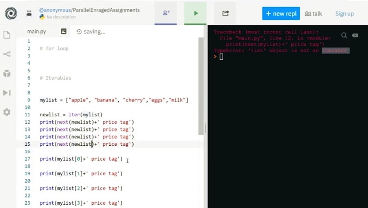 Lecture 53: Python has for loop and Iterables