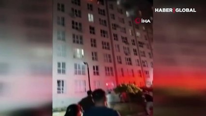 Esenyurt'ta korkunç gece! Yangından kurtulmak için 8. kattan aşağıya atladı