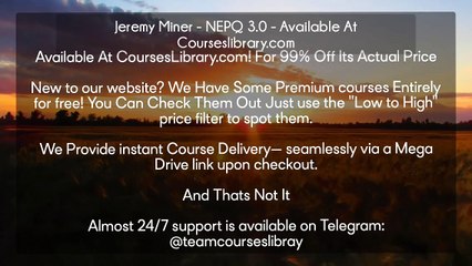 Jeremy Miner - NEPQ 3.0 - Available At Courseslibrary.com