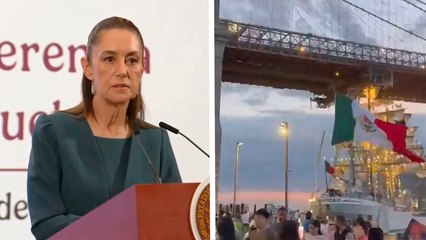 Claudia Sheinbaum exige respuestas sobre el accidente del Buque Escuela Cuauhtémoc a la Marina y al Gobierno de Trump